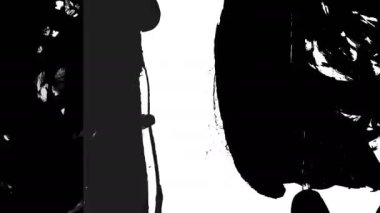 Beyaz arka planda animasyon grunge fırça darbeleri. Soyut el boyalı element. Grunge fırça darbeleri animasyonu etkiler. Altı çizili ve sınır tasarımı. Kusursuz döngü arkaplanı. 