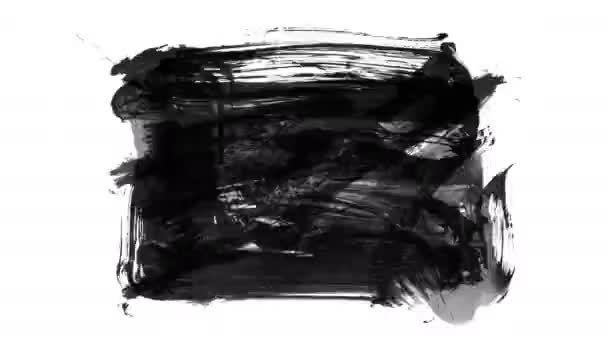 Pinceladas Grunge Elemento Pintado Mão Abstrato Sublinhado Design Fronteira Fundo — Vídeo de Stock