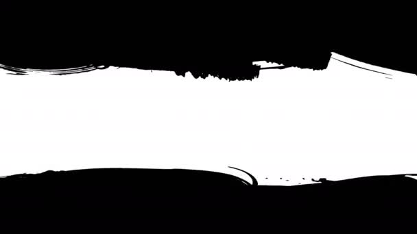 Animación Grunge Pinceladas Sobre Fondo Blanco Mano Abstracta Elemento Pintado — Vídeo de stock