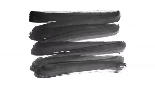 Grunge Penseldrag Abstrakt Handmålat Element Understrykning Och Gränsdesign Sömlös Looping — Stockvideo