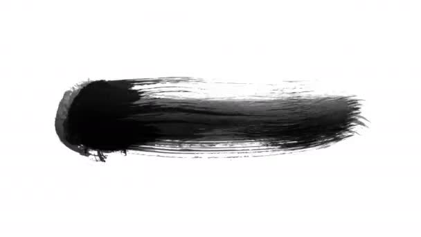 Animatie Grunge Penseelstreken Een Witte Achtergrond Abstracte Hand Geschilderd Element — Stockvideo