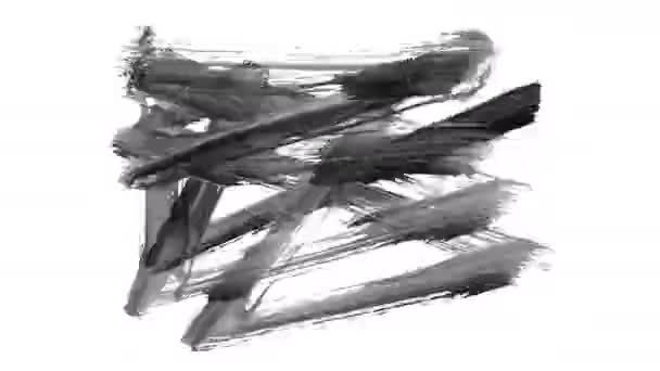 Pinceladas Grunge Elemento Abstracto Pintado Mano Subrayar Diseño Fronteras Fondo — Vídeo de stock