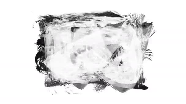 グランジブラシ 抽象的な手描きの要素 境界線と境界線のデザイン シームレスなループの背景 — ストック動画