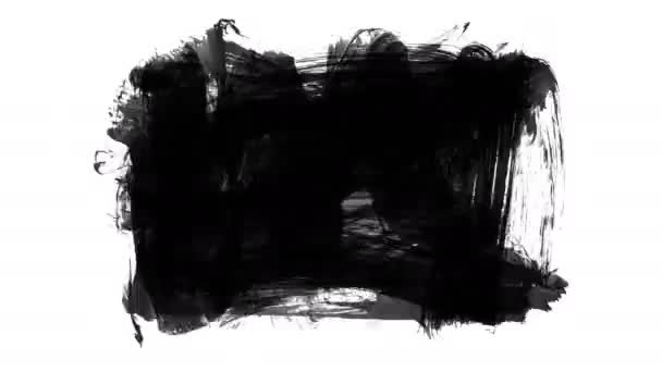 Pinceladas Grunge Elemento Pintado Mão Abstrato Sublinhado Design Fronteira Fundo — Vídeo de Stock