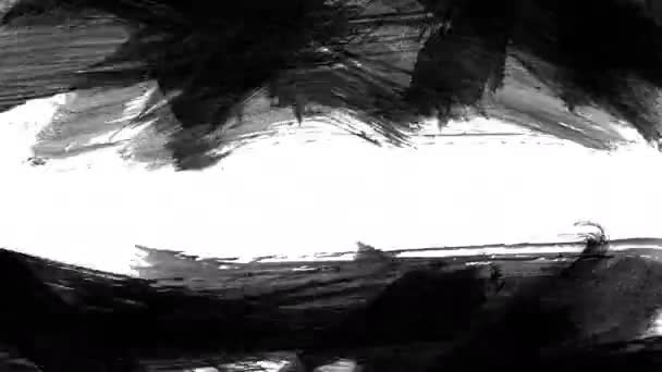 Grunge Penseldrag Abstrakt Handmålat Element Understrykning Och Gränsdesign Sömlös Looping — Stockvideo