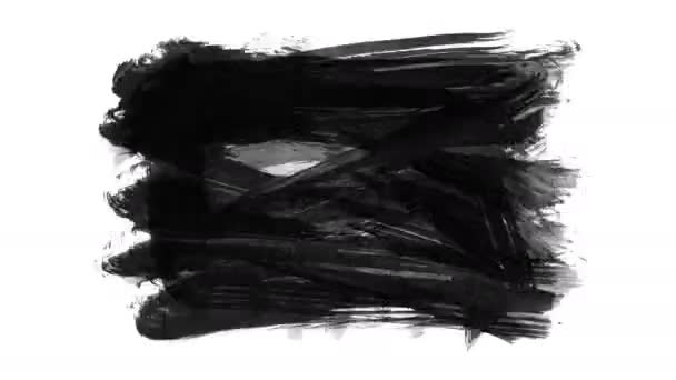 Pinceladas Grunge Elemento Abstracto Pintado Mano Subrayar Diseño Fronteras Fondo — Vídeo de stock