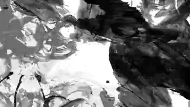 Animação Grunge Pinceladas Fundo Branco Mão Abstrata Elemento Pintado Grunge — Vídeo de Stock