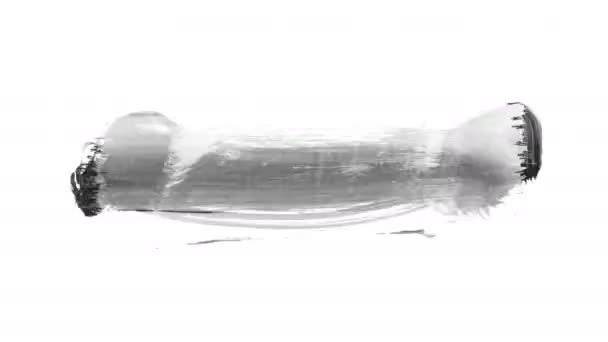 Animation Grunge Penseldrag Vit Bakgrund Abstrakt Hand Målat Element Grunge — Stockvideo