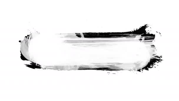 Animation Grunge Brushstrokes White Background Abstract Hand Painted Element Grunge — Stock Video