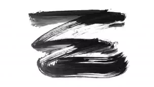 Pinceladas Grunge Elemento Pintado Mão Abstrato Sublinhado Design Fronteira Fundo — Vídeo de Stock