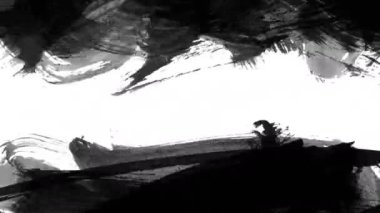 Beyaz arka planda animasyon grunge fırça darbeleri. Soyut el boyalı element. Grunge fırça darbeleri animasyonu etkiler. Altı çizili ve sınır tasarımı. Kusursuz döngü arkaplanı. 