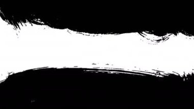 Beyaz arka planda animasyon grunge fırça darbeleri. Soyut el boyalı element. Grunge fırça darbeleri animasyonu etkiler. Altı çizili ve sınır tasarımı. Kusursuz döngü arkaplanı. 