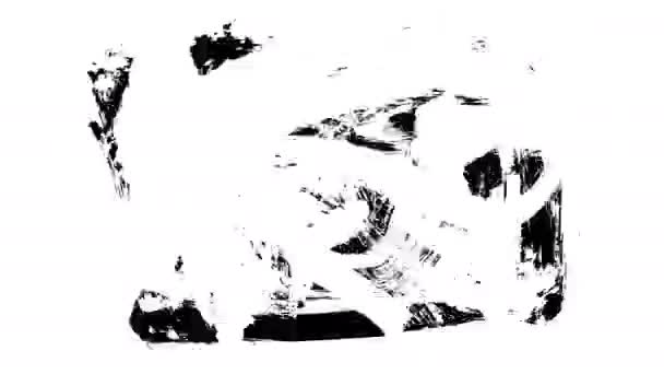 Grunge Brushstrokes Abstract Hand Painted Element Underline Border Design Seamless — Stock Video