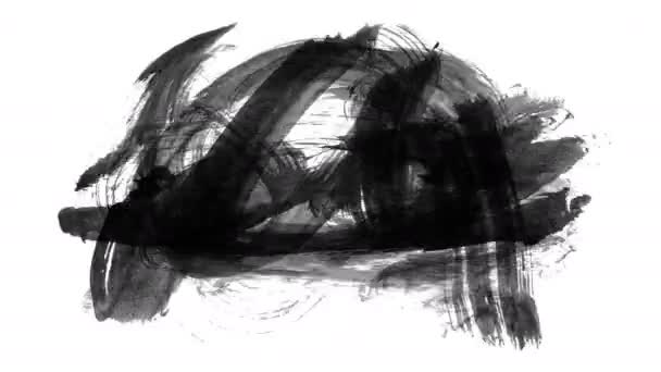 Grunge Fırça Darbeleri Elle Boyanmış Soyut Bir Element Altı Çizili — Stok video