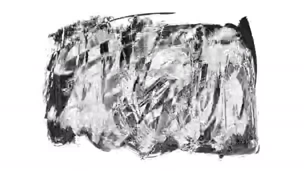 Animação Grunge Pinceladas Fundo Branco Mão Abstrata Elemento Pintado Grunge — Vídeo de Stock