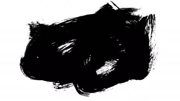 Animacja Grunge Pociągnięcia Pędzla Białym Tle Streszczenie Strony Element Malowany — Wideo stockowe