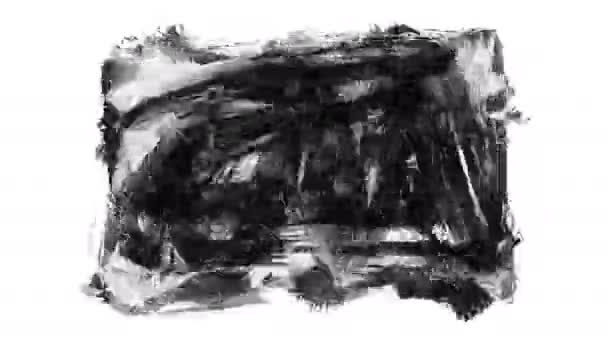 Animation Grunge Brushstrokes White Background Abstract Hand Painted Element Grunge — Stock Video