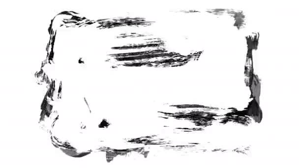Grunge Pinselstriche Abstraktes Handgemaltes Element Unterstreichung Und Grenzgestaltung Nahtloser Looping — Stockvideo