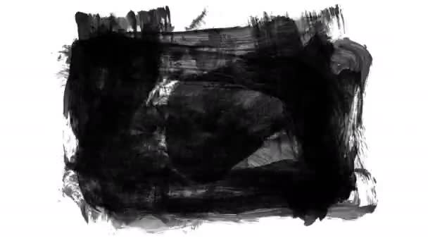 グランジブラシ 抽象的な手描きの要素 境界線と境界線のデザイン シームレスなループの背景 — ストック動画
