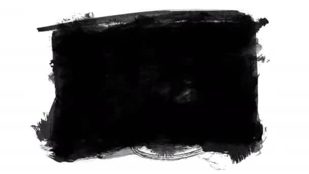 动画在白色背景上磨擦笔触 抽象手绘元素 画笔笔画动画 底线和边界设计 无缝线背景图 — 图库视频影像