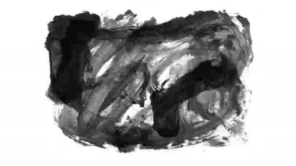 Grunge Pociągnięcia Pędzla Streszczenie Ręcznie Malowanego Elementu Podkreślić Projekt Granicy — Wideo stockowe