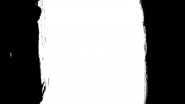 Animação Grunge Pinceladas Fundo Branco Mão Abstrata Elemento Pintado Grunge — Vídeo de Stock