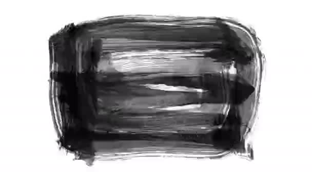 Animación Grunge Pinceladas Sobre Fondo Blanco Mano Abstracta Elemento Pintado — Vídeos de Stock