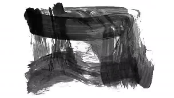 Grunge Brushstrokes Elemen Lukisan Tangan Abstrak Garis Bawah Dan Desain — Stok Video
