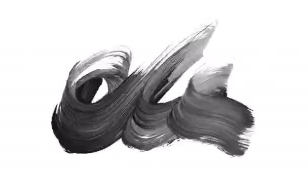 Pinceladas Grunge Elemento Abstracto Pintado Mano Subrayar Diseño Fronteras Fondo — Vídeos de Stock