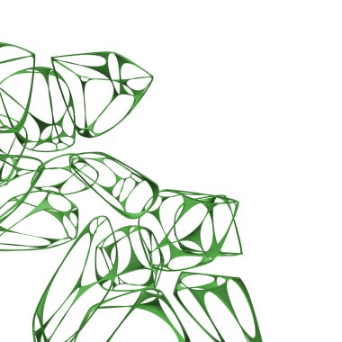 Soyut yeşil öğeler