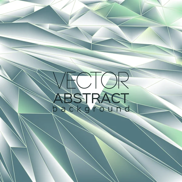 Polygonal vector background in green color. — Stock Vector