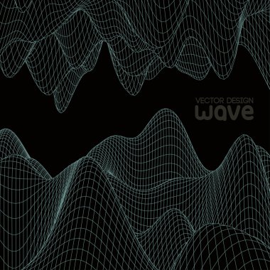 Soyut dalga geçmiş. Vektör tasarımı.