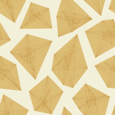 Seamless modeli 3d asimetrik soyut nesnelerinin. Vektör tasarımı.