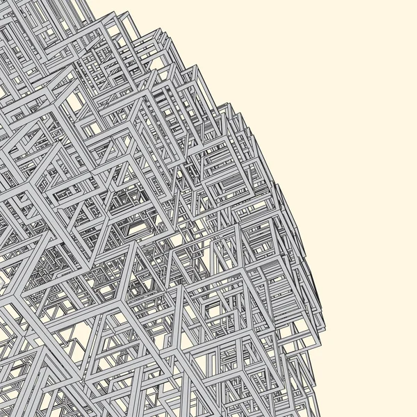 Astratto sfondo geometrico 3d. Progettazione urbana . — Vettoriale Stock