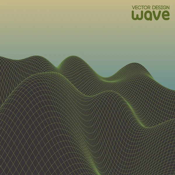 Abstract wave background. Vector design. — Stock Vector