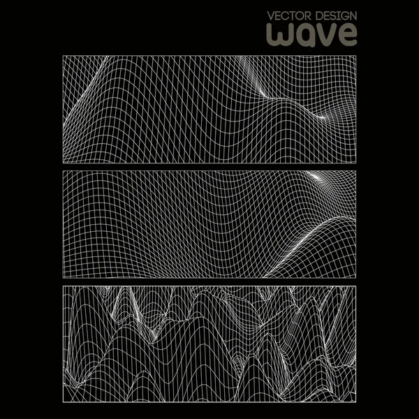 Abstrakt wave bakgrund. Vektor design. — Stock vektor