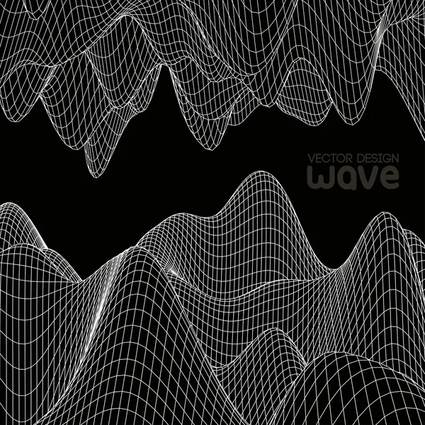 Abstract wave background. Vector design. — Stock Vector