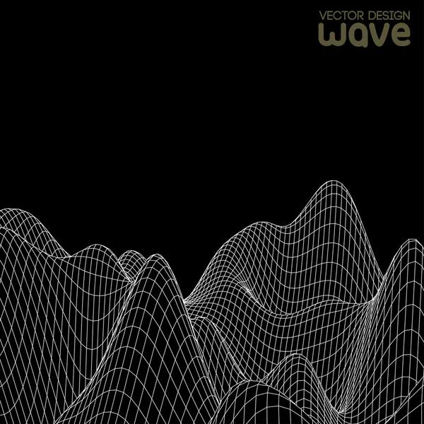 Abstrakt wave bakgrund. Vektor design. — Stock vektor