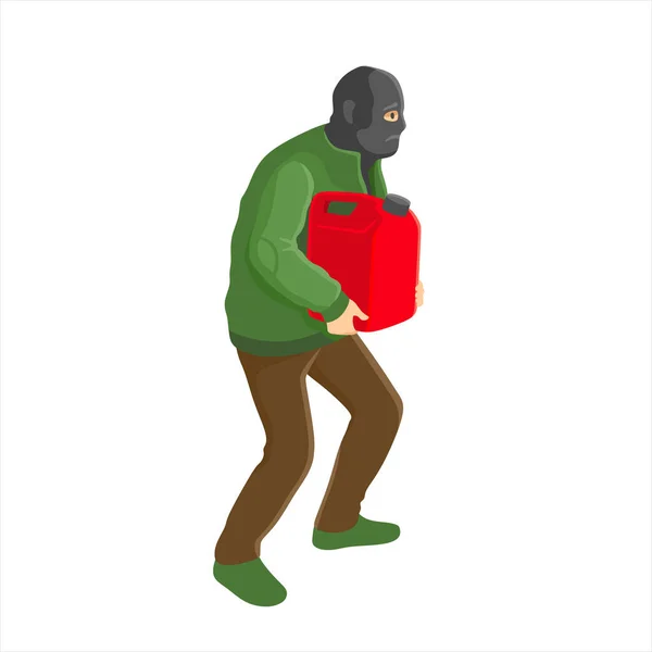 Hırsız yakıt vektör görüntüsünü çaldı