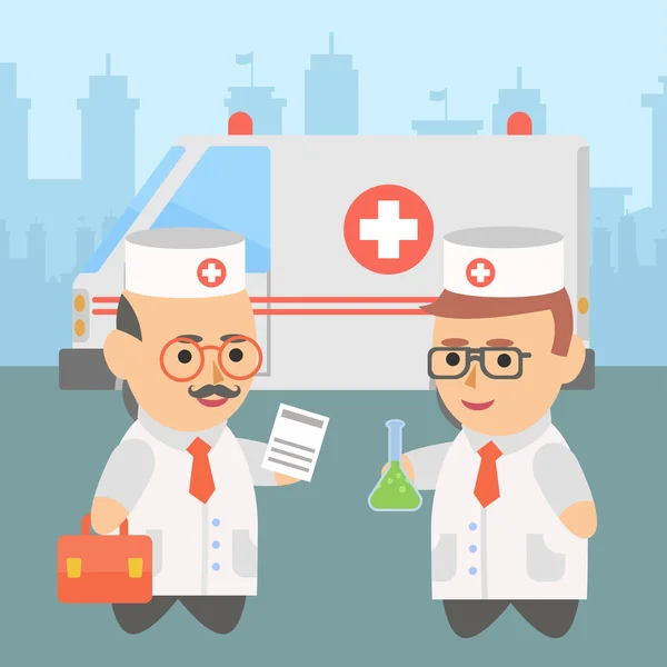 Medicine doctor ambulance — Stock Vector