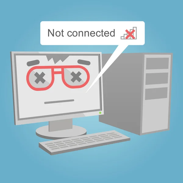 接続されていないコンピューターのアイコン web — ストックベクタ