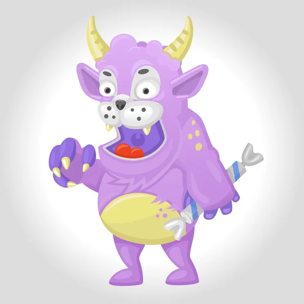Halloween monster candy character — Stock Vector