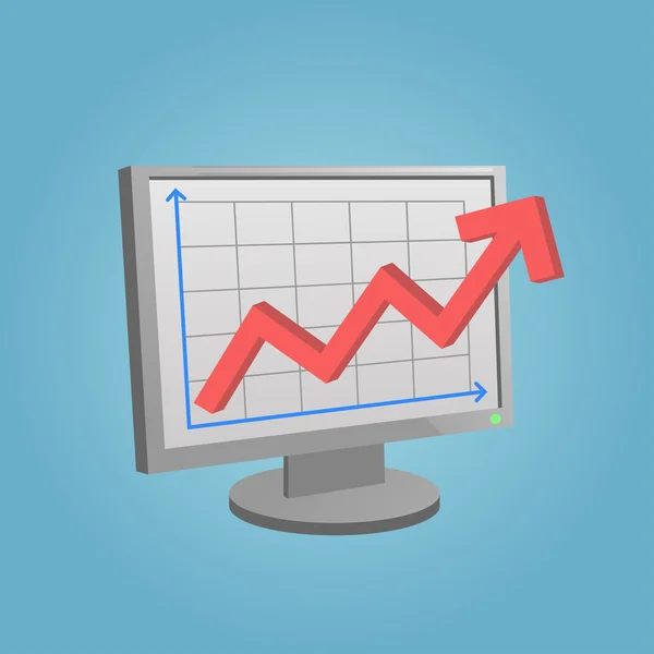 Computer icon schedule — Stock Vector