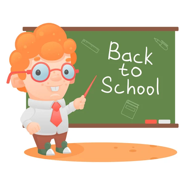 Školák školy žák vzdělávání školní rada — Stockový vektor