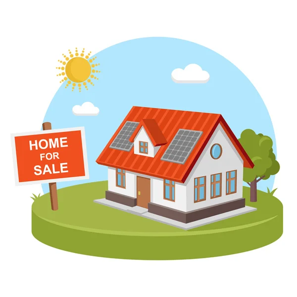 Home for sold solar energy — Stock Illustration Home for sold solar energy Stock Illustration