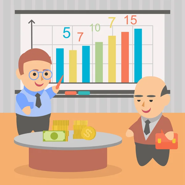 Geschäftskundenpaare Charakter Zeitplan — Stockvektor