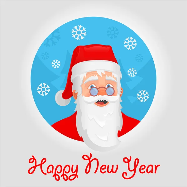 Santa claus Happy New Year card — Stock Vector