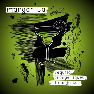 Margarita kokteyl grunge tarzı.