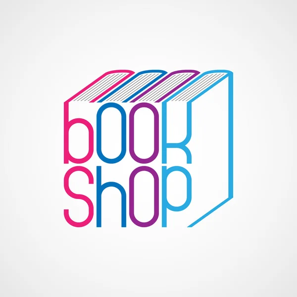 Logo sklepu książki. — Wektor stockowy