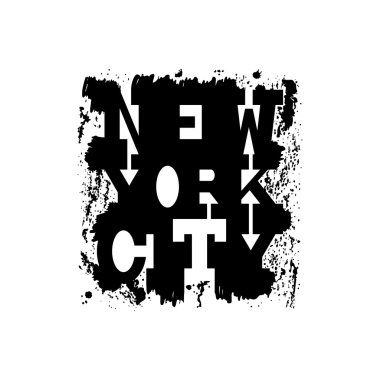 New York City tipografi bir grunge tarzı. Vintage kavramı.